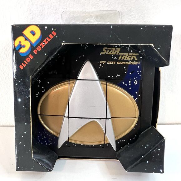 Vintage 1995 Star Trek The Next Generation DaMert Co. 3D 4"x4" Slide Puzzle - Picture 1 of 6
